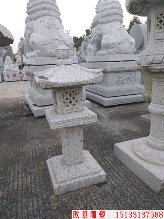 厂家直销石灯笼 青石仿古石灯 花岗岩石雕灯笼价格合理8